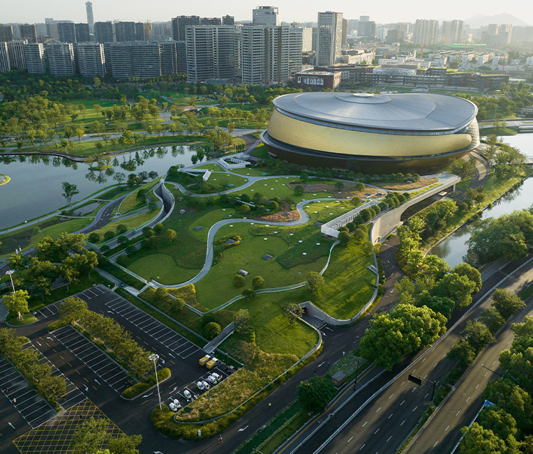 Stålstrukturbelegg underprosjekt av Hangzhou Eastern Bay Sports Park (rulleskøytehall, bånd, hjelperom, landskapstårn)